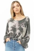 Forever21 Tie-dye Honeycomb Knit Top