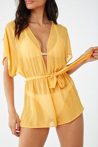 Forever21 Chiffon Swim Cover-up Romper