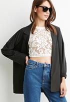 Forever21 Ornate Embroidered Semi-sheer Top