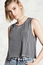 Forever21 Raw-cut Pocket Tank Top