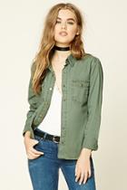 Forever21 Snap-button Cotton Jacket