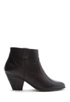 Forever21 Women's  Black Zippered Ankle Booties