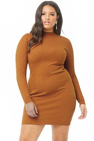 Forever21 Plus Size Ribbed Mock Neck Dress