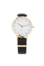 Forever21 Round Face Faux Leather Watch