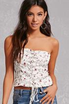 Forever21 Honey Punch Floral Tube Top