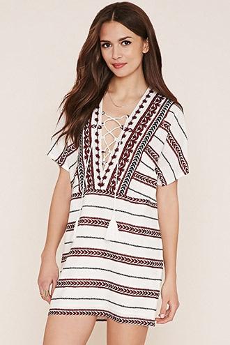 Forever21 Contemporary Lace-up Dress