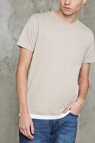 21 Men Men's  Hem Underlay Tee