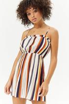 Forever21 Vertical Striped Crinkled Mini Dress