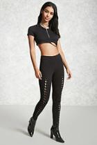 Forever21 Contemporary Lace-up Leggings