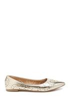 Forever21 Cutout Metallic Pointed Flats
