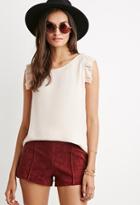 Forever21 Pleated Cap-sleeve Top