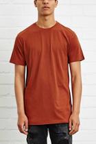 21 Men Men's  Rust Cotton-blend Longline Tee