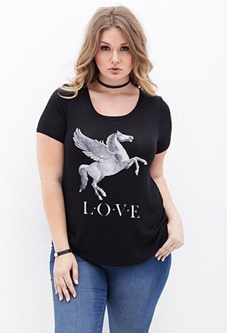 Forever21 Plus Size Pegasus Graphic Tee