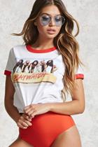 Forever21 Baywatch Graphic Ringer Tee