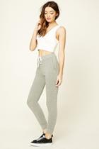 Forever21 Women's  Heather Grey Heathered Knit Sweatpants