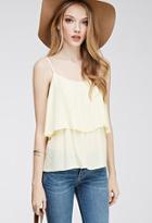 Forever21 Diamond-embroidered Flounce Cami