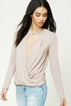 Forever21 Ring Collar Surplice Top