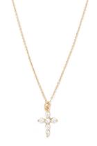 Forever21 Cubic Zirconia Cross Necklace