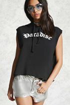 Forever21 Raw-cut Paradise Graphic Hoodie
