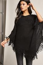 Forever21 Fringed Sweater-knit Poncho