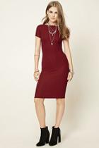 Forever21 Women's  V-back Midi Dress