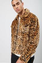 Forever21 Faux Fur Leopard Print Jacket