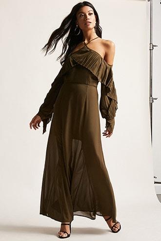 Forever21 Twelve Open-shoulder Maxi Dress