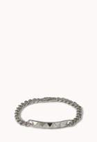 Forever21 Pyramid Studded Id Bracelet