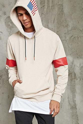 21 Men Men's  American Flag Graphic Hoodie