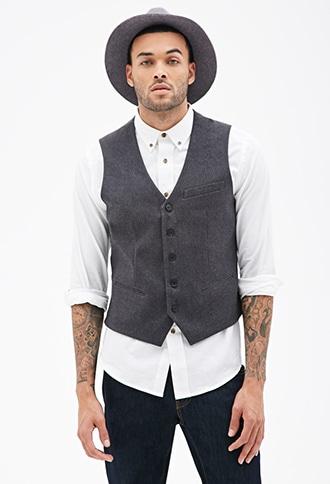 Forever21 Satin-back Suit Vest