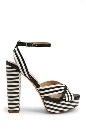 Forever21 Striped Chunky Heels