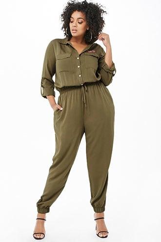 Forever21 Plus Size Feelin Fine Graphic Jumpsuit