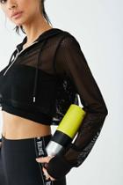 Forever21 Active Hooded Sheer Crop Top