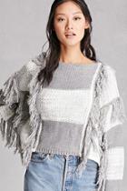 Forever21 Fringed Colorblock Sweater