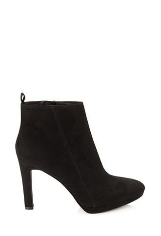 Forever21 Faux Suede Heeled Booties Black 10