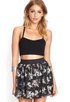 Forever21 Dotted Floral Chiffon Skirt