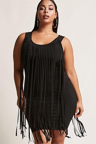 Forever21 Plus Size Fringe Bodycon Dress