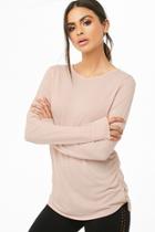 Forever21 Active Ruched Crew Neck Top