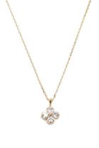Forever21 Cz Stone Clover Pendant Necklace