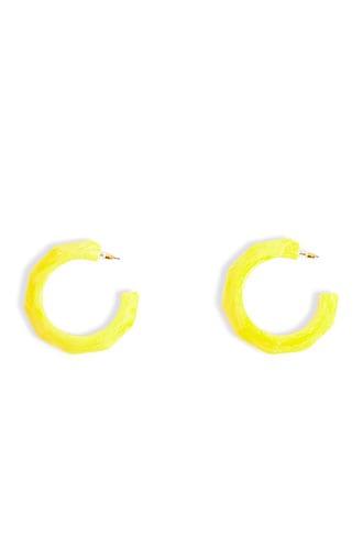 Forever21 Geo Marble Hoop Earrings