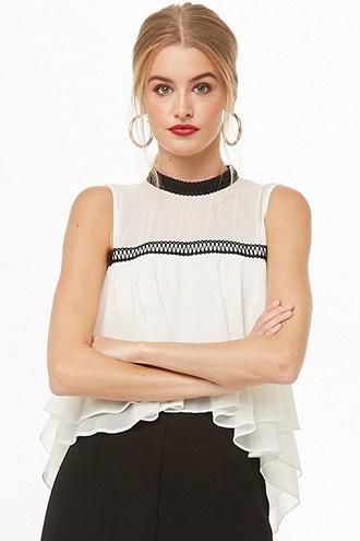 Forever21 Flared Flounce Combo Jumpsuit