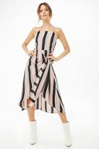 Forever21 Tie-front Striped High-low Dress