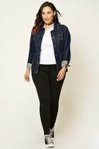 Forever21 Plus Women's  Black Plus Size Stretch-knit Pants