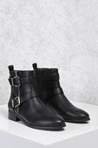 Forever21 Buckled Faux Leather Boots