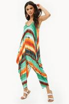 Forever21 Striped Trapeze Jumpsuit