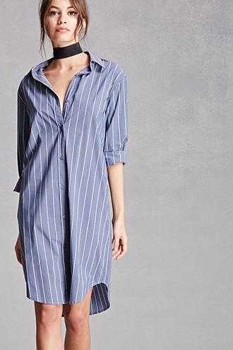 Forever21 Pinstripe Shirt Dress