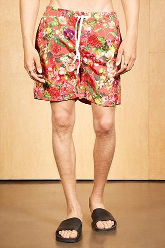 Forever21 Soul Star Floral Swim Trunks