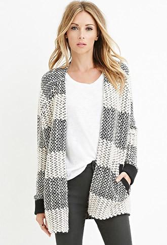 Love21 Textured Stripe Cardigan