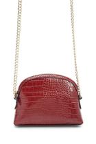 Forever21 Crocodile Embossed Faux Leather Crossbody Bag