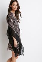 Forever21 Abstract Tribal Print Poncho Dress